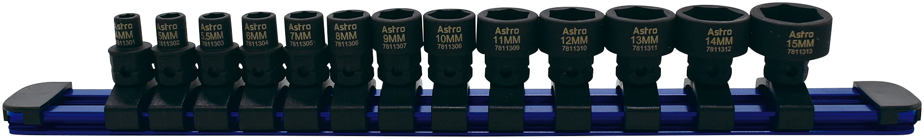 13-Piece 1/4″ Drive Low Profile Nano Impact Sockets – Metric