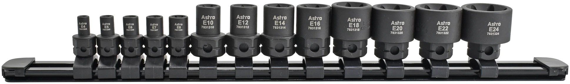 13-Piece 1/4″ & 3/8″ Drive External Torx Nano Impact Socket Set